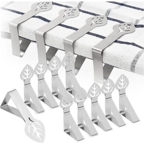 Bardusch - 10 Pièces Pince Nappe Exterieur,Pince pour Nappe de Table, Nappe de Table Exterieur Inoxydable 7.5 4.5 cm pour Banquet, yd (1/4)