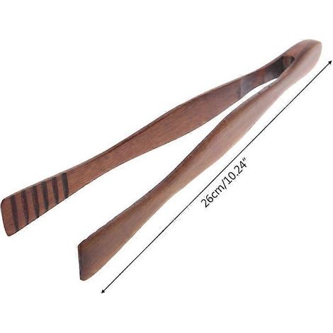 Pince à Nourriture en Bois Naturel pour Bacon, Toast et Steak - Accessoire de Cuisine (1/4)