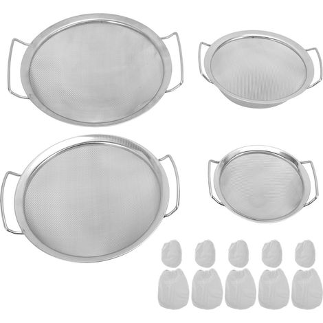 Filtre à peinture en acier inoxydable à mailles de 60, diamètre 6, 8, 10 et 12 pouces, compatible avec les seaux de 1, 2, 3 et 5 gallons, éliminant les particules de débris. (1/5)