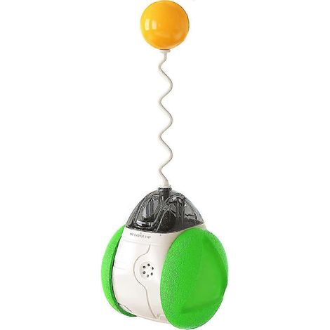 Jouet pour chats d'intérieur, jouet à friandises, jouet d'équilibre en forme de voiture avec herbe à chat, jouet à rouler multicolore et amusant pour stimuler l'intelligence des chats. (1/5)