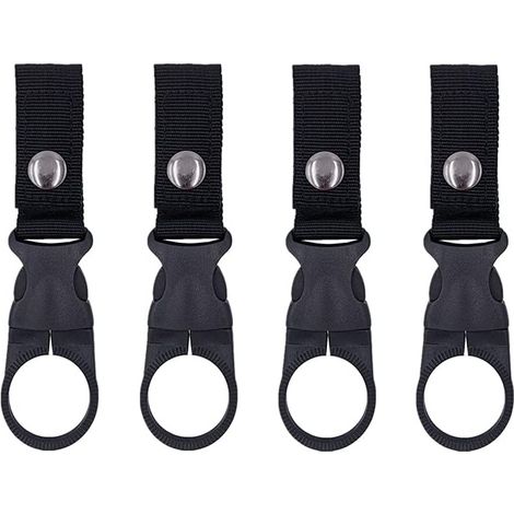 Lot de 4 anneaux de fixation en nylon pour gourde, accessoires sac à dos et équipement randonnée. (1/5)
