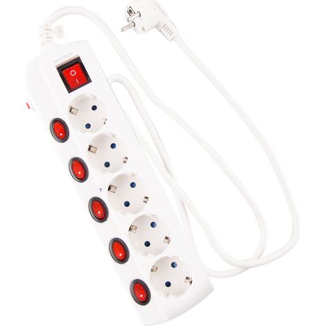 Base interruptor individual onlex cable 1,5 mts 5 tomas (1/2)