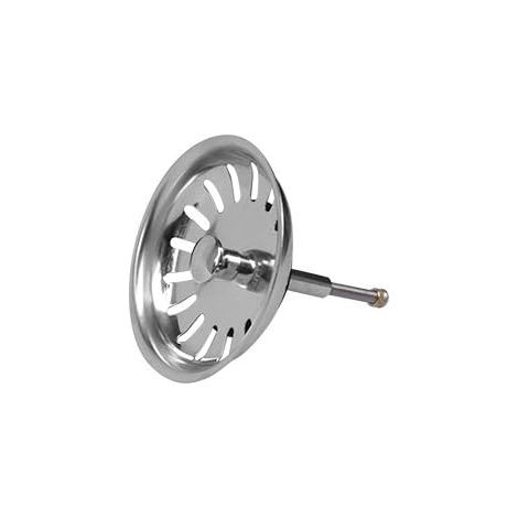 Universal Höhenverstellbarer Waschbecken - Siebkörbchen Abflussstopfen Edelstahl Waschbeckenstöpsel Waschbeckensieb – Sieb Stöpsel Abfluss Küche Spüle Abflussstopfen Küchenspüle (82 mm) (1/2)