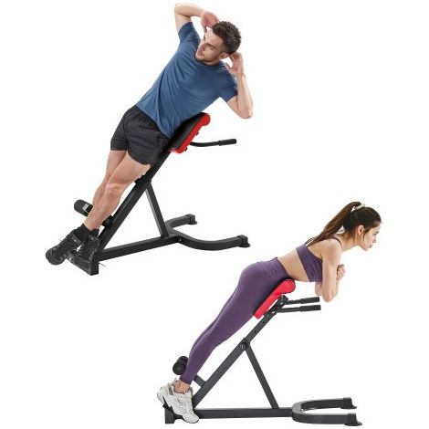 Banco de Hiperextensión con Silla Romana, Máquina de Extensión Ajustable 136 kg, Equipo de Ejercicio Multifunción para Glúteos, Isquiotibiales, Espalda Baja y Abdominales, para Gimnasio (1/5)
