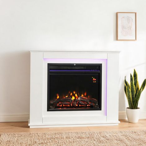Cheminée électrique negro en mDF Vidrio 98 x 25 x 80 cm (1/5)