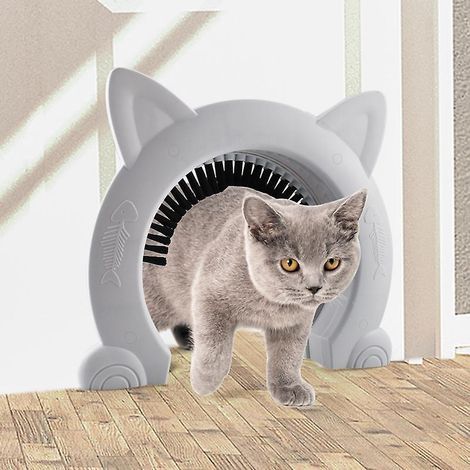 blanc Brosse Cheveux Porte De Chat Porte De Chat Intrieure Porte De Chat Pour Porte Intrieure, Portes Pour Chat, Minou Et Minou (1/4)
