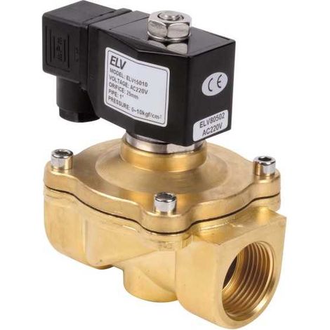 Electrovanne gaz 3/4'' normalement fermée – Action directe – 220V – Pression max 16 bar – Compatible avec air, eau, fioul – ELV