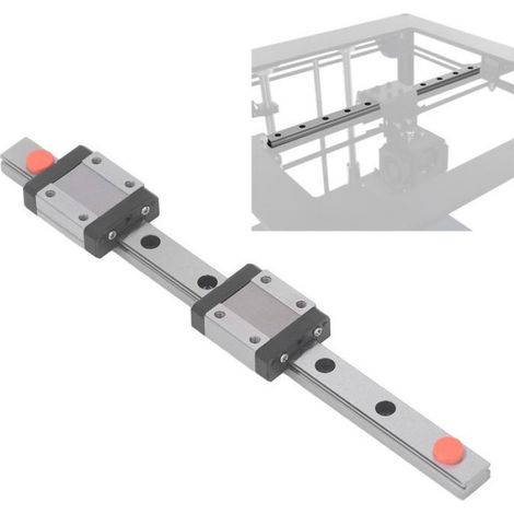 Rail de guide linéaire Kit de curseur de roulement linéaire de rail linéaire auto guide-corde 100 mm / 3,94 pouces (1/4)