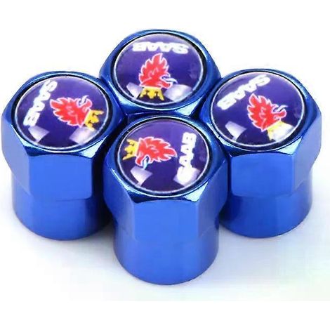 Bouchons de valve de roue universels en métal neufs, compatibles avec SAAB SCANIA 9-3, 93, 9-5, 9 3, 9000 et 9 5. Accessoires auto Shry (1/4)