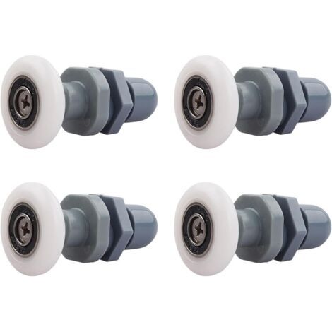 Sollbry Roulettes Porte de Douche, Roulette Porte Coulissante Douche  4 Pièces pour Rouleau pour Remplacement de Douche Coulissante Verre Porte Coureurs Rouleaux (27MM) (1/4)