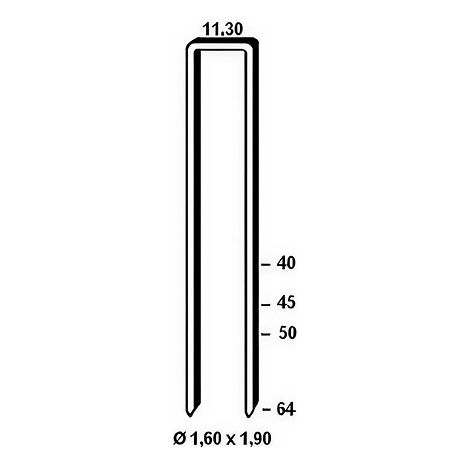Agrafes Q6774 - 40mm Galva - Boite de 10000 - ARCA - ARAQ677440G