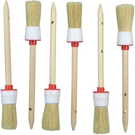 Set of 6 round brushes 93023 - Diameter: 30 mm - Size 6 - Light bristles (1/4)
