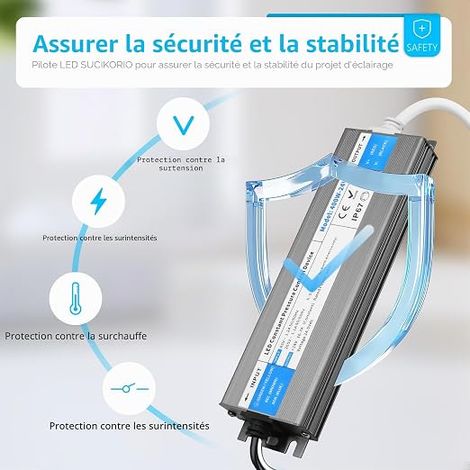 Alimentation LED Driver Extérieur Etanche 24V 150W 220V AC 6,25A LED Transformateur Ultra Fin LEDs Transfo Alimentation à Découpage Convertisseur De Tension AC à DC Pour LEDs (1/3)