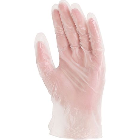 Lot de 10 boites de 100 gants jetables Vinyle 5700 poudré AQL 15 Taille 7 (1/2)