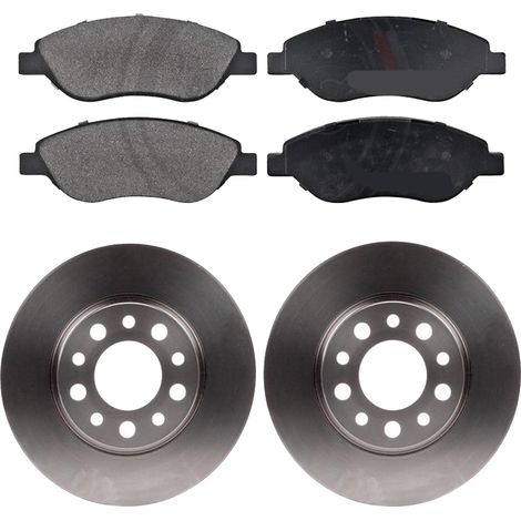 KIT FRENI ANTERIORI compatibile con Alfa Romeo MITO - DISCHI + PASTIGLIE OEM: FDB1468 / DDF762 /SOSTITUZIONE DIRETTA/BASSA POLVERE/SILENZIOSO