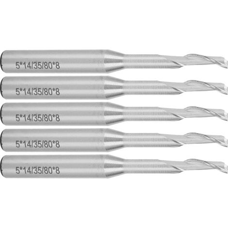 Fraise carbure 5 pièces pour défonceuse CNC, fraise à graver, fraise en carbure de tungstène, fraise à queue, outil de fraisage (1/5)
