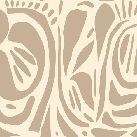 papier peint panoramique motif graphique beige et taupe - Sanders & Sanders (1/5)