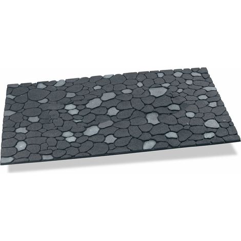 Zerbino hidalgos effetto pietra grigio 75x45 cm gomma