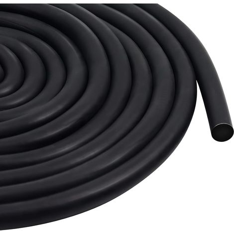 Joint rond en polyéthylène - 5 m - Diamètre : 10 mm - Profilé de remplissage en caoutchouc mousse EPDM - Noir - Pour crevasse et joints - Remplissage béton (1/5)