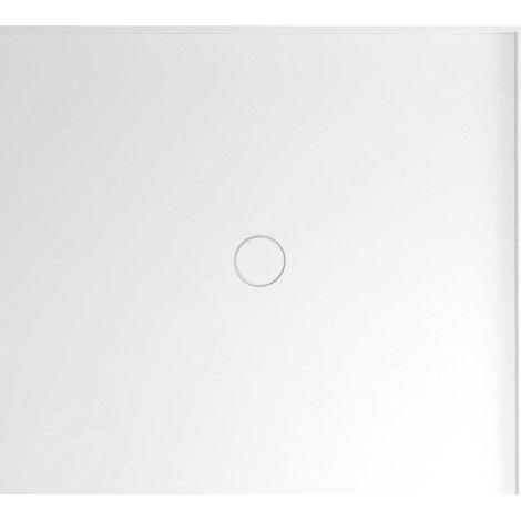Receveur de douche rectangulaire en marbre de culture MIRAI, 100x90x1,8cm, droite, blanc (1/5)