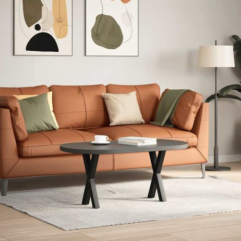 Maison Exclusive - Couchtischbeine X-Form 2 Stk. Schwarz 28x(42-4