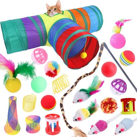 Jouets pour chats, jeu interactif, designs engageants, 22pack (1/2)