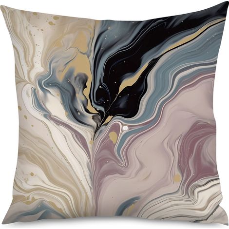 Housse de Coussin Décoratif Marbre Style Moderne (1/5)