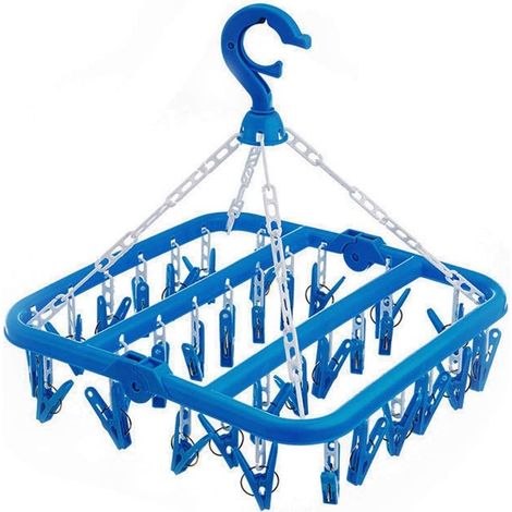 Séchoir à linge pliable avec 32 clips (1/5)