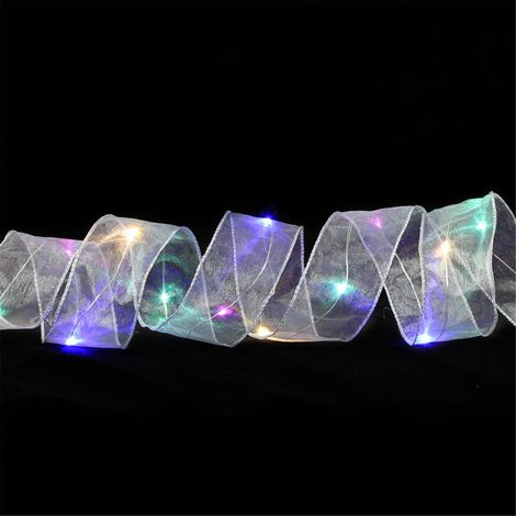 Guirlande Lumineuse - Décoration De Noël Pour Arbre - Chaîne À LED En Dentelle - Usage Intérieur Et Extérieur - 1 Pièce