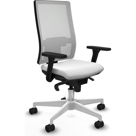 Piqueras et Crespo 3D026N0 Chaise de bureau blanc ergonomique (1/3)