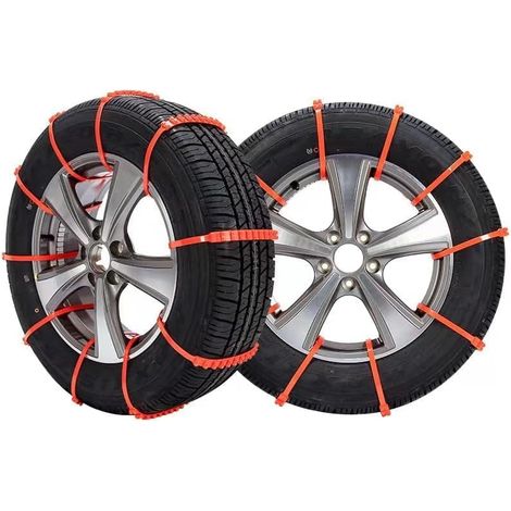 Reusable Anti Snow Chains, Universal Adjustable Emergency Snow Tire Chains, Non-Slip Cable Tie, TPU Material, Suitable for Car SUV Pickup Trucks, Tire Width 145mm-295mm