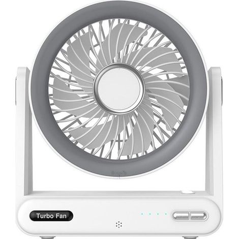 Petit Ventilateur de Bureau USB Argenté – Mini Ventilateur Silencieux et Puissant pour Maison et Travail (1/5)