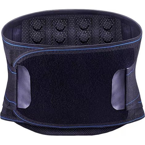 Ceinture lombaire magnétique, avec velcro et aimants, ajustable, unisexe, recommandée pour les douleurs dorsales, l'allongement des vertèbres, la relaxation et la correction de la posture, en textile, (1/5)
