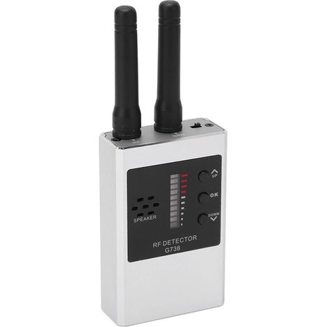 Détecteur de signaux Caméra Anti-espion Scanner Rechargeable Outil de Détection pour Maison Voiture Argent (1/5)