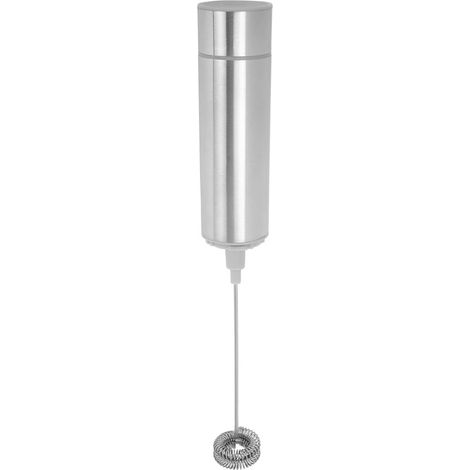Mousseur à lait/batteur à œufs électrique portatif en acier inoxydable, mixeur portable, livré sans piles. (1/5)