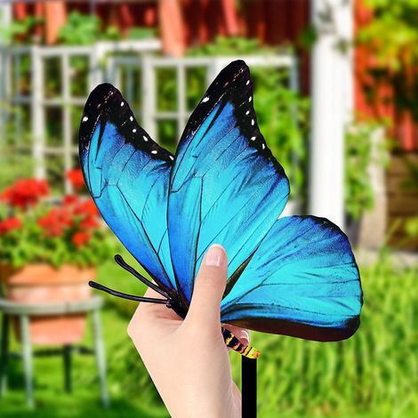 papillon Tridimensionnel En Acrylique Pour Sol De Patio Extrieur, Dcorations De Modlisation Murale Pour Patio Extrieur, Dcoration De Jardin De Fer (1/5)