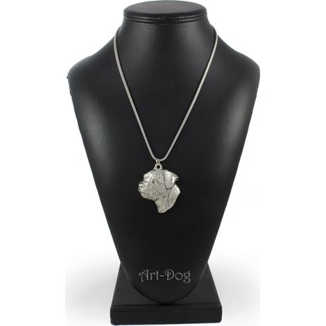 Border Terrier - collana con ciondolo a forma di cane su catena d'argento, gioiello unico di Art-Dog (1/5)