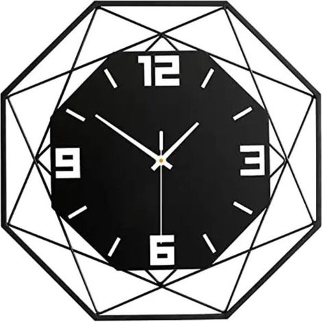 Horloge Murale Bois Métal 30cm Horloge Murale Silencieuse sans Tic-Tac Salon Chambre Cuisine Bureau Grande Pendule Murale Bois Moderne Vintage Classique (1/5)