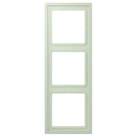 Jung Cadre 3gang, LS ZERO, Thermoplast laqué, vert anglais pâle (32042), montage vertical et horizontal LCZ 983 BF 218