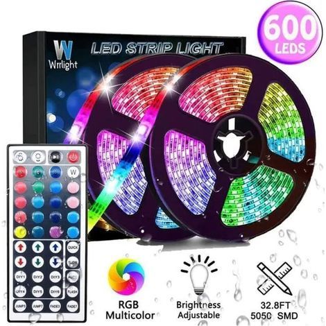 Bande lumineuse - 5M - 300 LED RGB SMD 3528 - Télécommande IR - Multicolore (1/4)