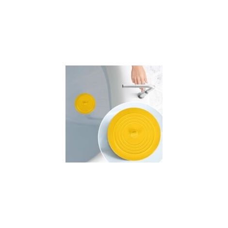 Großer gelber Silikon-Abflussstopfen – Geeignet für Duschen, Badewannen und Waschbecken – 1 Stück – Crezuo