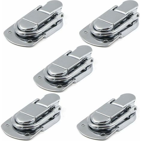 Serrure à charnière à fermeture à levier, 5 pièces, pour coffrets cadeaux, coffrets cadeaux, tiroirs, armoires, kits médicaux, boîtes à outils (1/4)