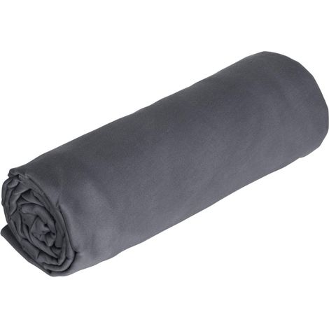 Drap housse percale de coton 80 fils/cm² - 200 x 200 cm - Bonnet 30 cm - Gris - AGAMI de PALACIO (1/2)