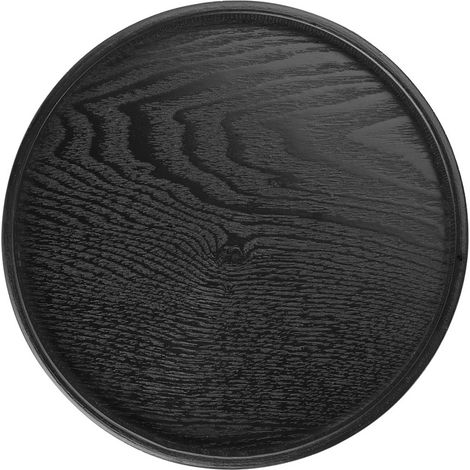 Rundes Tablett aus Massivholz zum Servieren von Tee, Kaffee, Snacks und Speisen – Serviertablett für die Gastronomie, 30 cm (1/5)