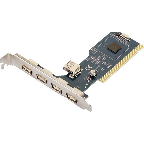 Carte d'extension MicroConnect PCI USB 2.0 4+1 NEC720