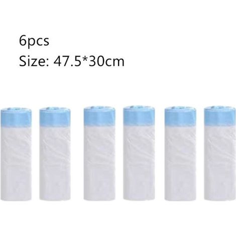 Sac filtrant pour litière de chat - Phoesky - Biodégradable - 47,5x30 cm - 3 rouleaux - 20 pièces par rouleau - Blanc (1/5)