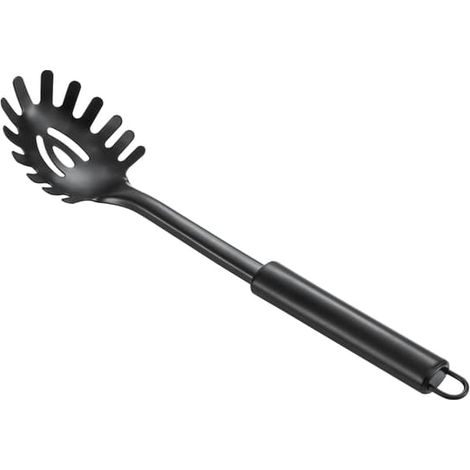 MODERN KITCHEN Black Pasta Ladle in Stainless Steel 30x6.5 cm (1/4)