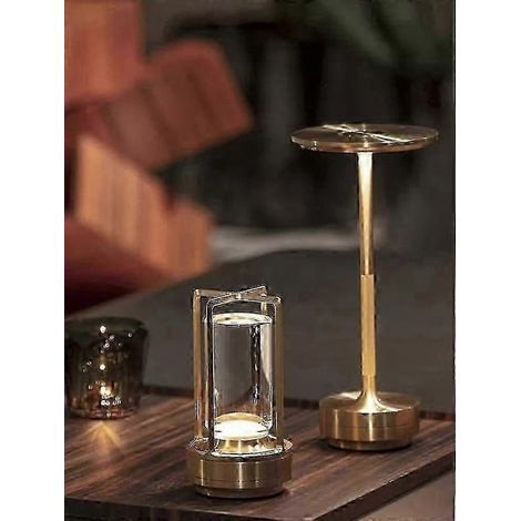 Lampe de table LED sans fil, lampe d'extérieur portable en métal sans fil, lampe de table s202412243211 noire (1/5)