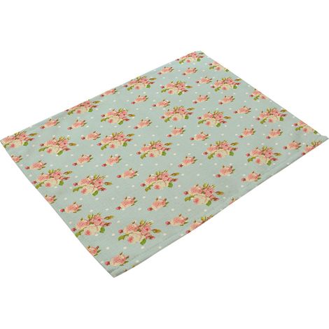 Tapis De Table En Coton Et Lin - Motif Floral Aquarelle - Pour Décoration De Salle À Manger - Lot De 1 (1/2)