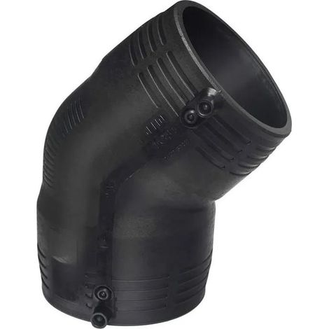 Fischer gomito elettrosaldato 45° nero 90 mm PE100